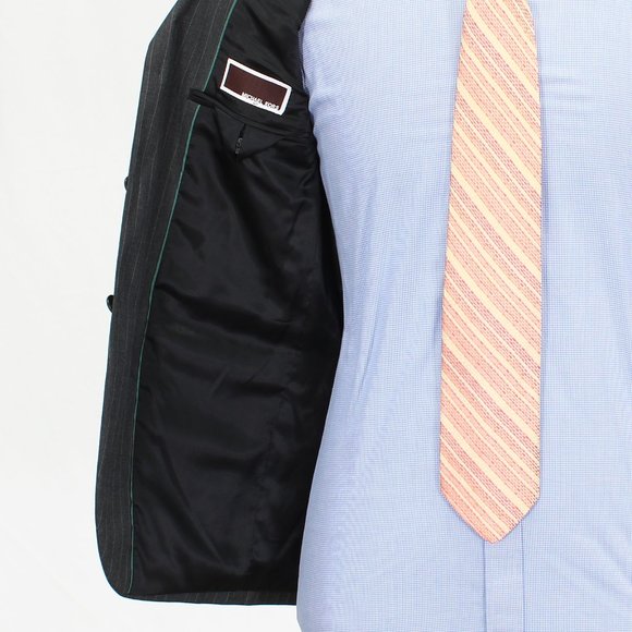 Michael Kors Youth 18R (36S Mens) 28x27 Gray Check Three Button Full Sui… - Picture 11 of 15